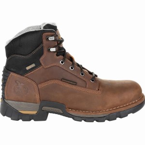 Botte Travail Georgia Boot Eagle One Imperméables Homme Marron | FEMJRCH-69