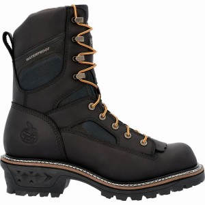 Botte Travail Georgia Boot LTX Logger Composite Embout Imperméables Homme Noir | DQLBFAR-03
