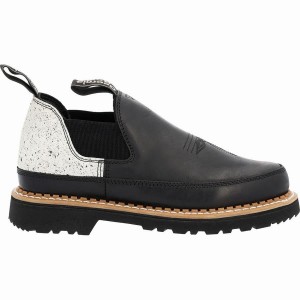 Chaussure Travail Georgia Boot Romeo Femme Noir Blanche | CAPMIDT-08