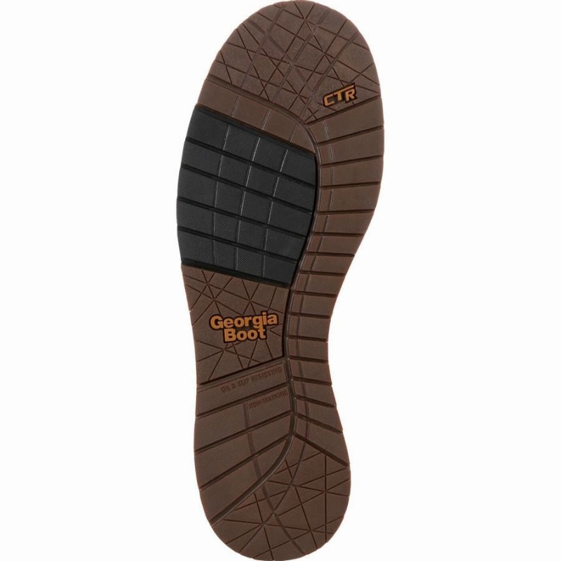 Botte Travail Georgia Boot AMP LT Wedge Pull On Homme Marron | YHOEXSF-52