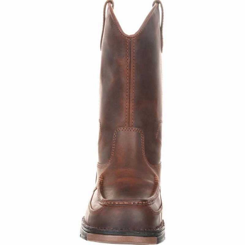 Botte Travail Georgia Boot Athens Pull-On Homme Marron | VTABMQW-51