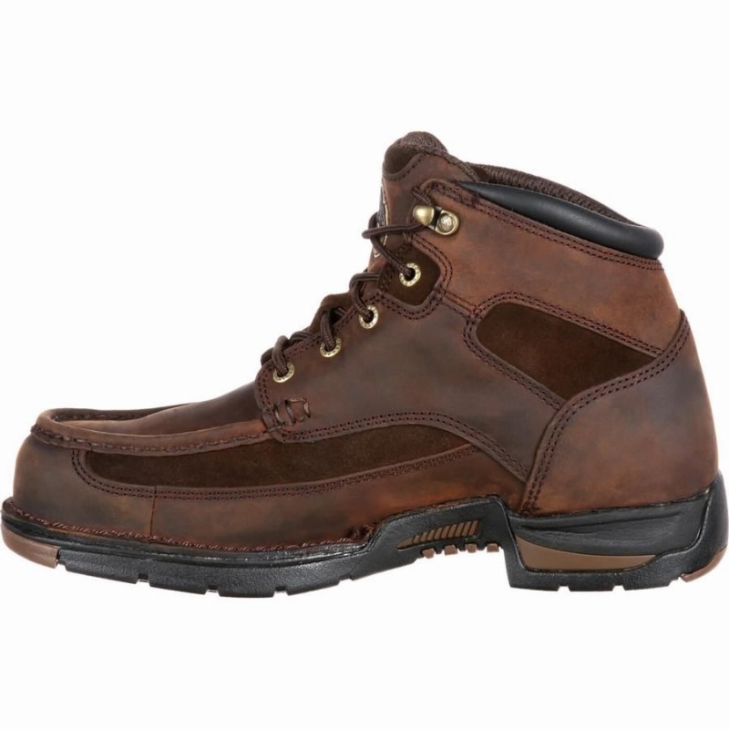 Botte Travail Georgia Boot Athens Steel Embout Imperméables Homme Marron | QLTRAIC-07