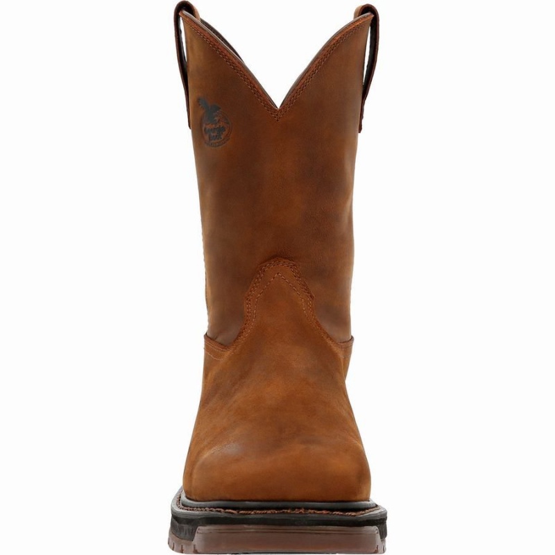 Botte Travail Georgia Boot Carbo-Tec LT Pull-On Homme Marron | YMKFZTL-05