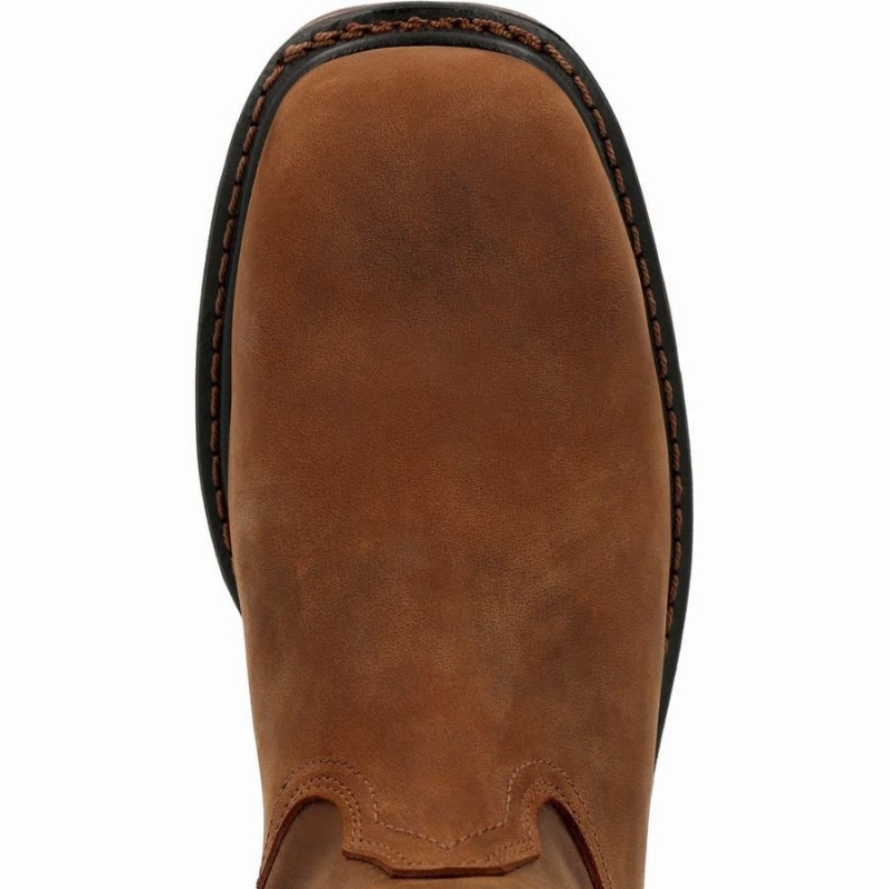 Botte Travail Georgia Boot Carbo-Tec LT Pull-On Homme Marron | YMKFZTL-05