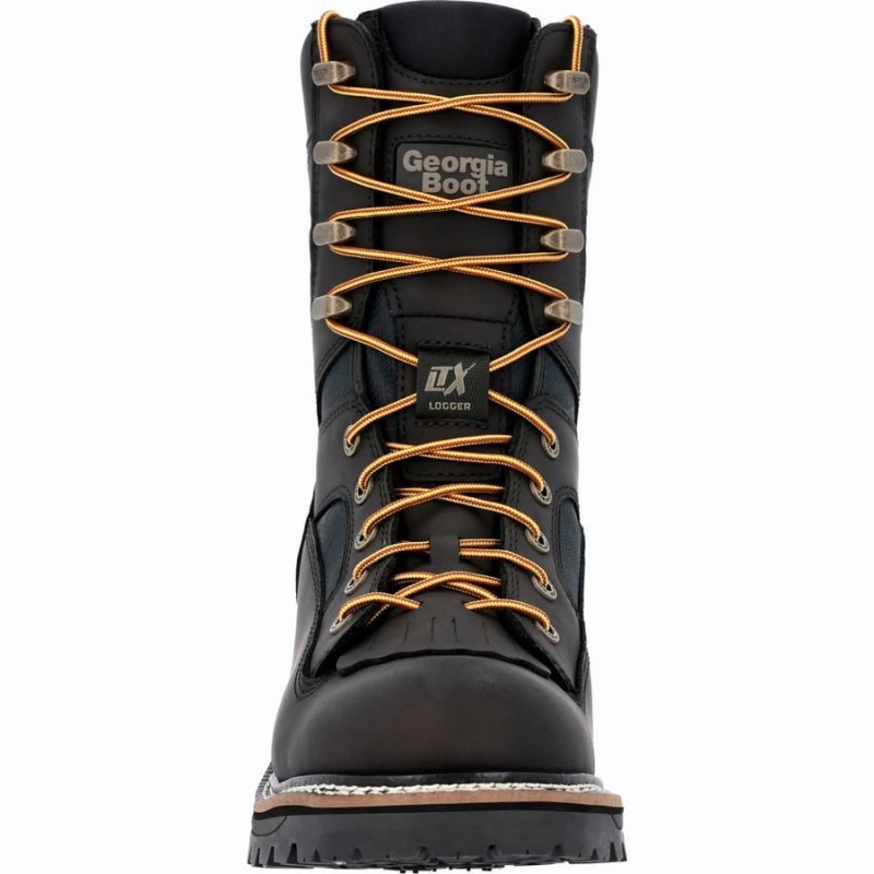 Botte Travail Georgia Boot LTX Logger Composite Embout Imperméables Homme Noir | DQLBFAR-03