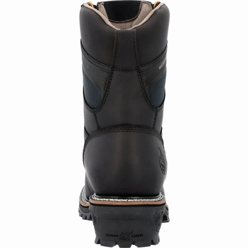 Botte Travail Georgia Boot LTX Logger Composite Embout Imperméables Homme Noir | DQLBFAR-03