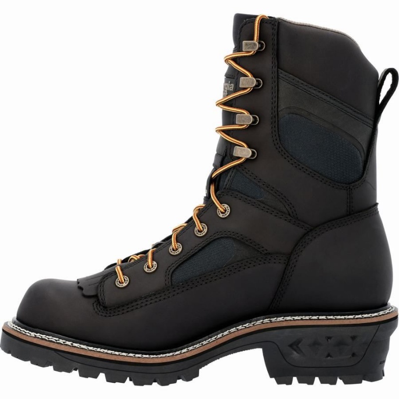 Botte Travail Georgia Boot LTX Logger Composite Embout Imperméables Homme Noir | DQLBFAR-03