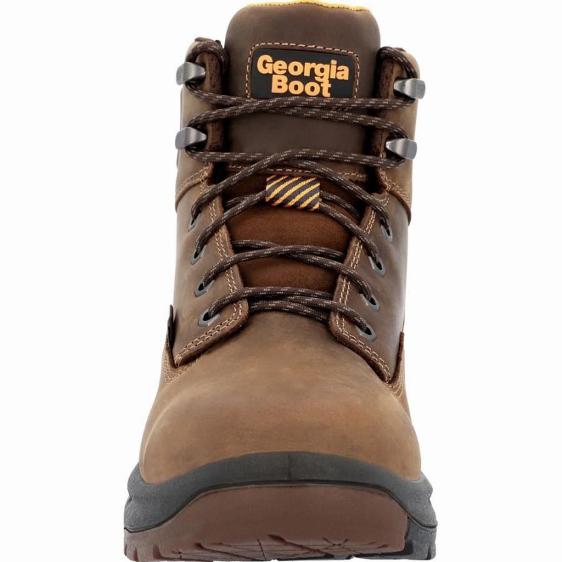 Botte Travail Georgia Boot OT Imperméables Homme Marron | ZLHPTIX-97