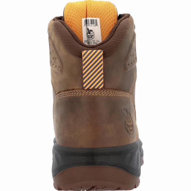 Botte Travail Georgia Boot OT Imperméables Homme Marron | ZLHPTIX-97