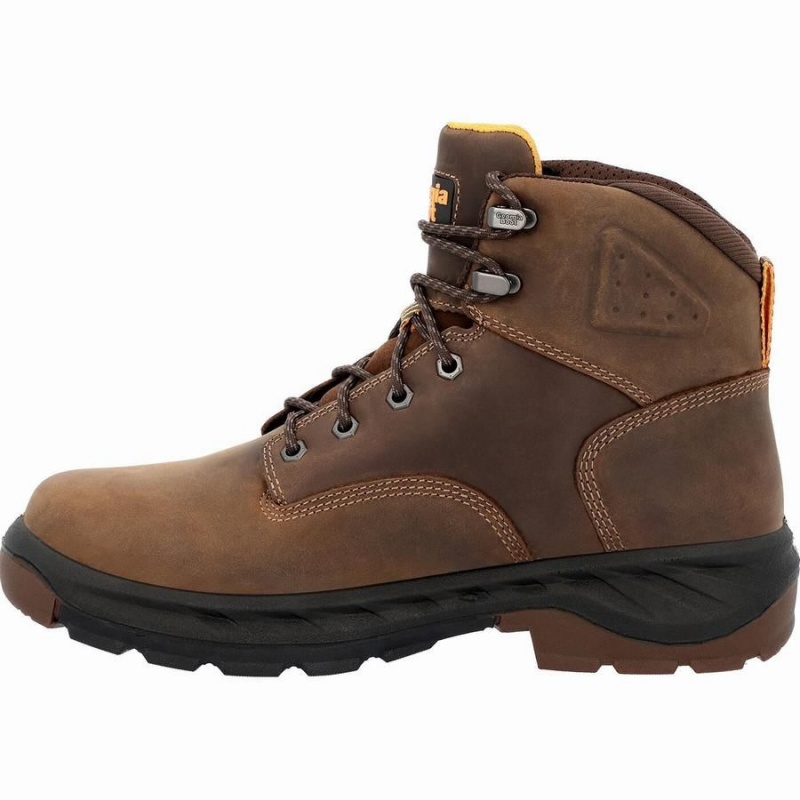 Botte Travail Georgia Boot OT Imperméables Homme Marron | ZLHPTIX-97