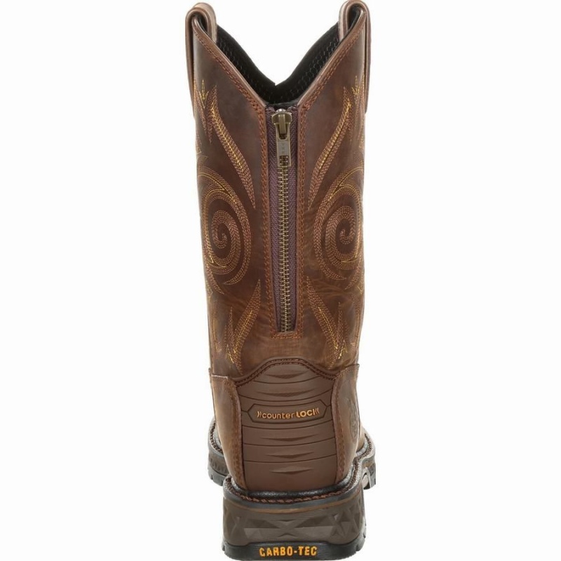 Bottes Caoutchouc Georgia Boot Carbo-Tec LT Composite Embout Imperméables Travail Homme Marron | ZFUHBIQ-57
