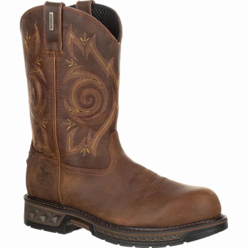 Bottes Caoutchouc Georgia Boot Carbo-Tec LT Composite Embout Imperméables Travail Homme Marron | ZFUHBIQ-57