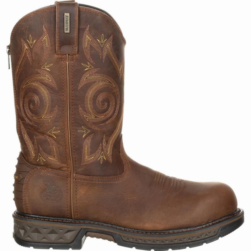 Bottes Caoutchouc Georgia Boot Carbo-Tec LT Composite Embout Imperméables Travail Homme Marron | ZFUHBIQ-57