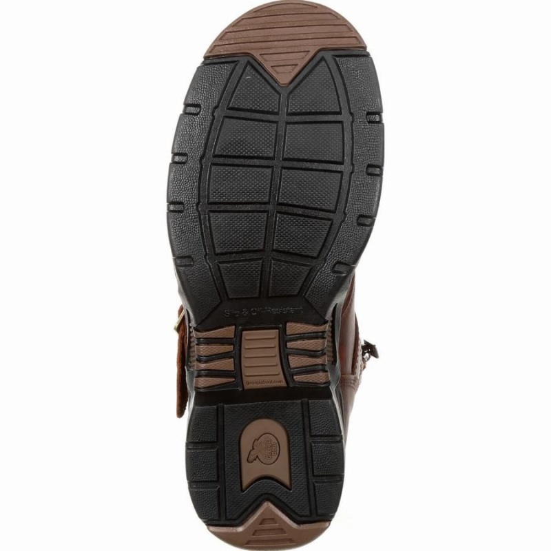 Bottes Imperméables Georgia Boot Athens Side-Zip Homme Marron | EHXTQPR-75