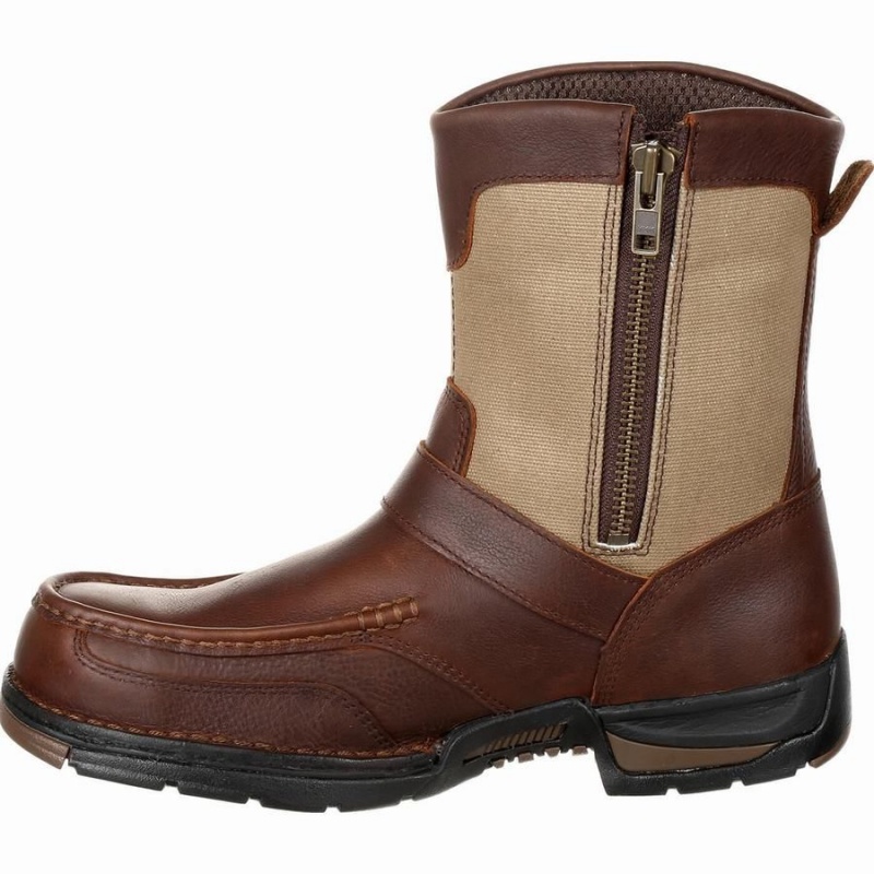Bottes Imperméables Georgia Boot Athens Side-Zip Homme Marron | EHXTQPR-75