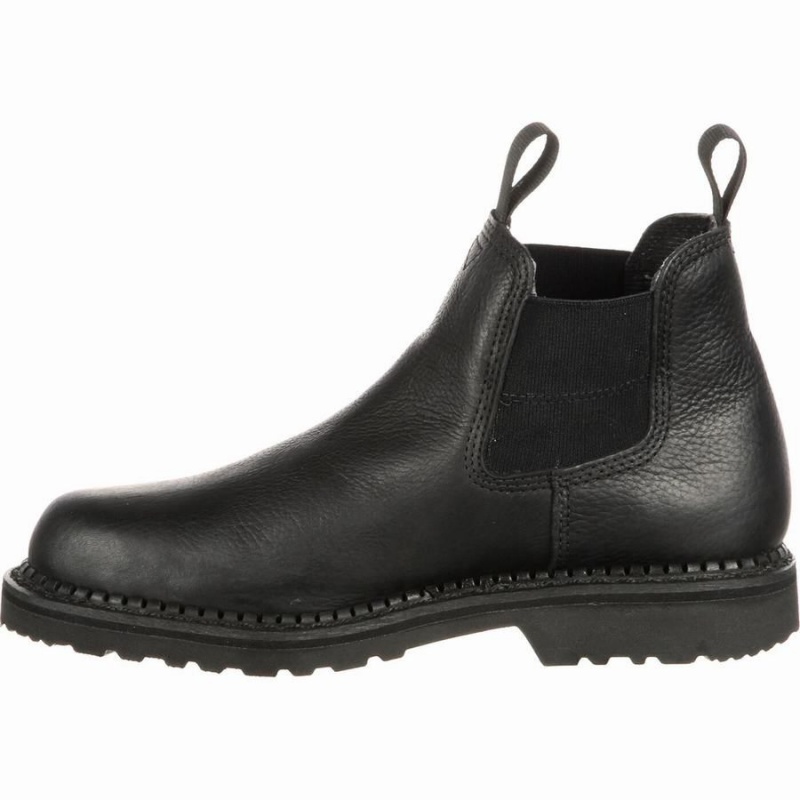 Bottines Chelsea Georgia Boot Georgia Giant Imperméables High Romeo Homme Noir | ULBDTYS-84