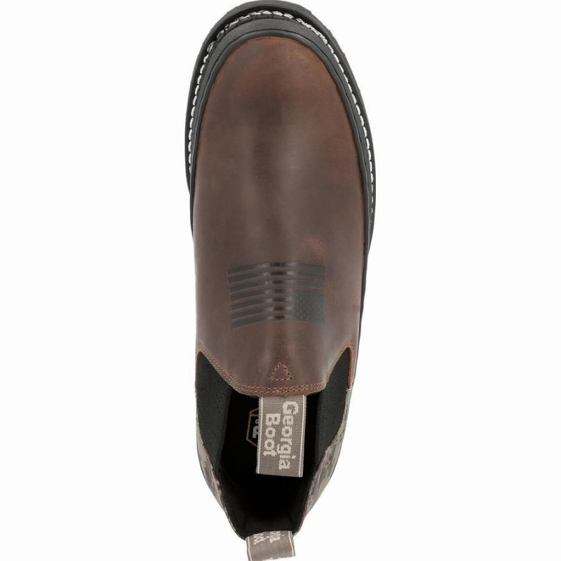 Chaussure Travail Georgia Boot Georgia Giant Digital Camo Romeo Homme Marron | GXPIROZ-64
